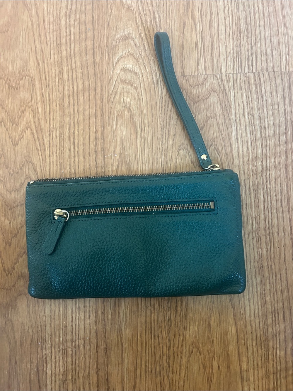 Used 14th & Union Leather Wristlet Clutch in Dark Teal
